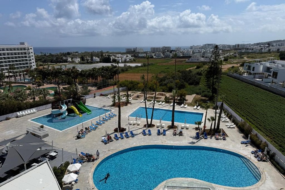Papouis Protaras Hotel pools and gardens by the sea